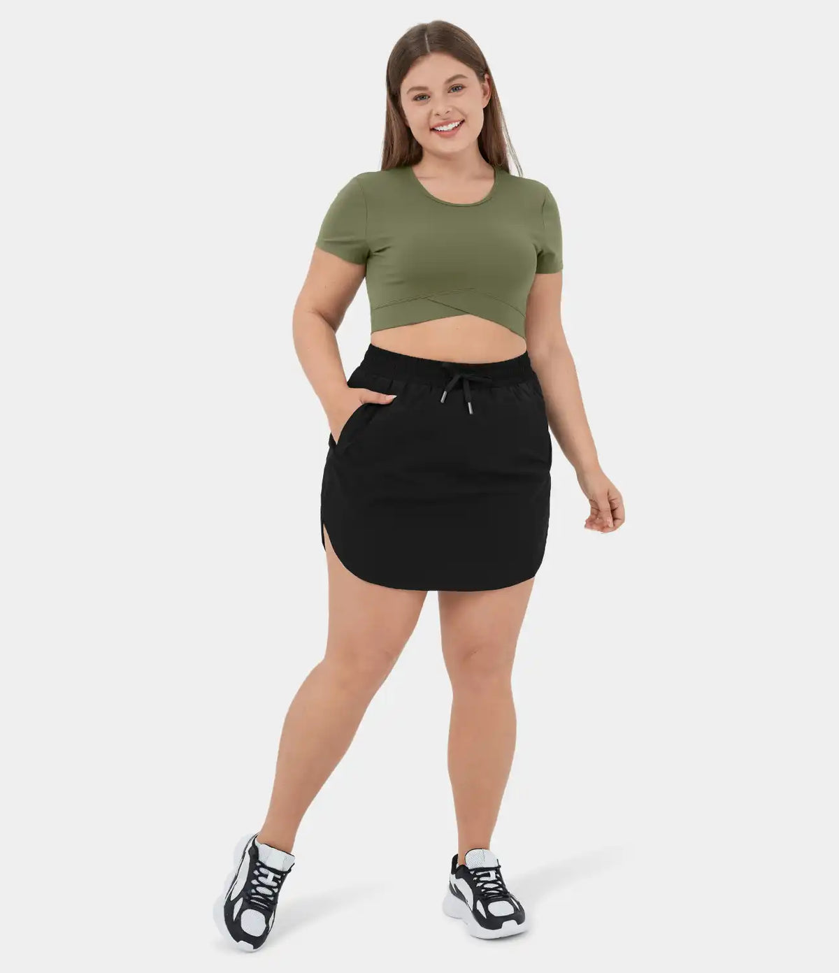 Everyday 2-in-1 Plus Size Golf Skirt-Serenity