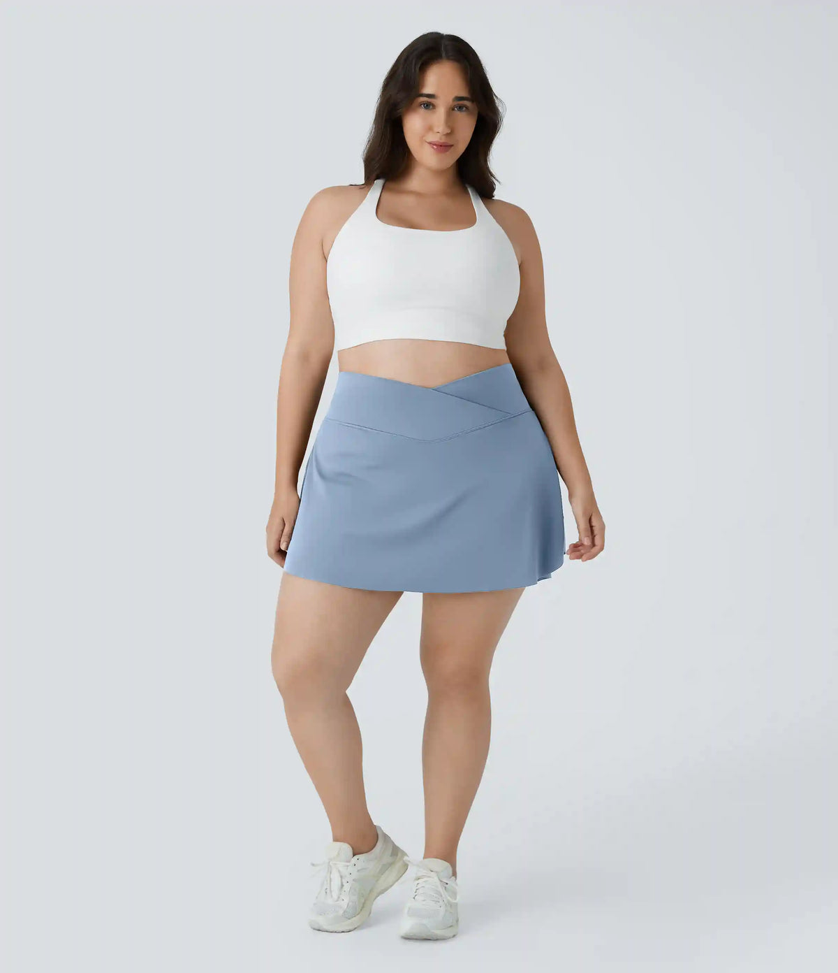 Everyday SoftlyZero™ Airy Crossover Pocket 2-in-1 InstantCool Tennis Plus Size Skirt-Lucid