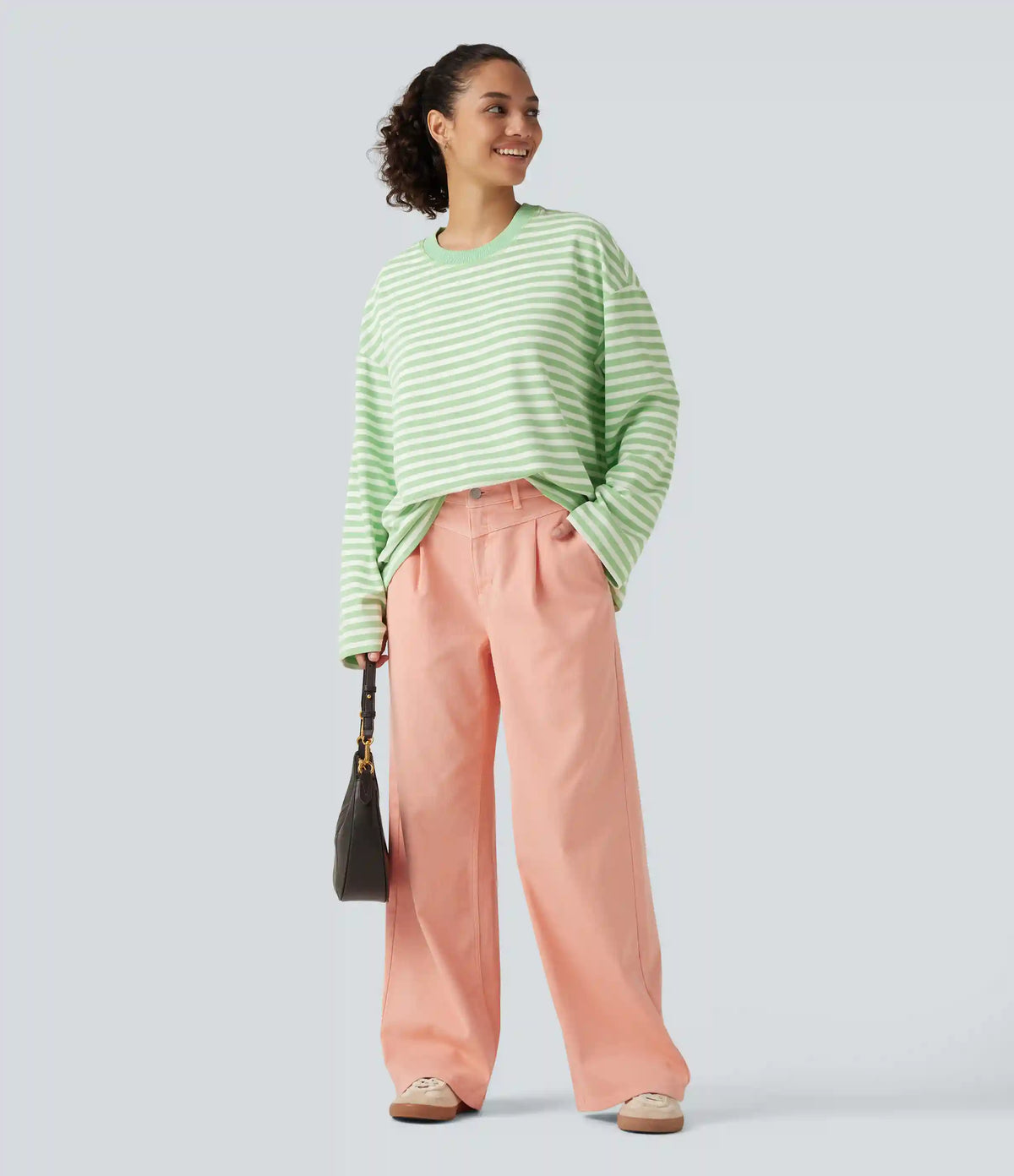 Halara Flex™ Mid Rise Wide Leg Colorful Casual Jeans with Pockets