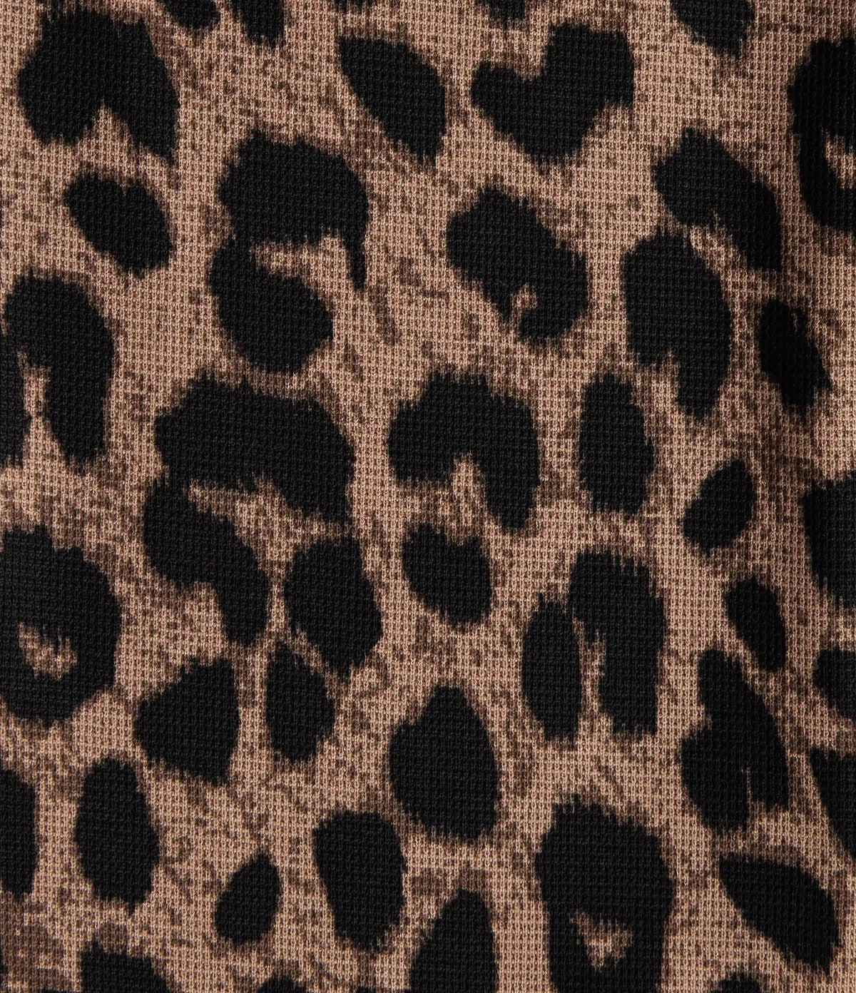 High Waisted Leopard Waffle Flare Casual Pants with Pockets