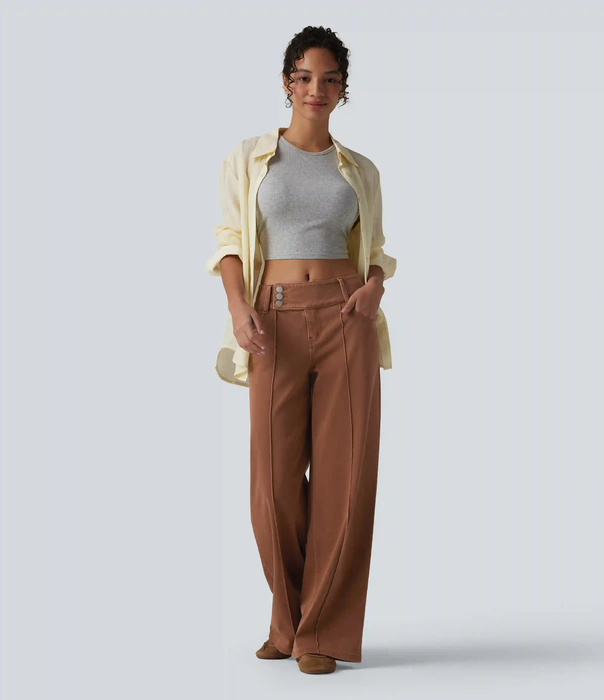 Halara Flex™ Low Rise Straight Leg Colorful Work Jeans with Pockets
