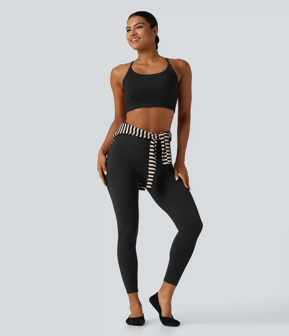 SoftlyZero™ Airy Scoop Neck Built-in Bra InstantCool Cropped Yoga Tank Top