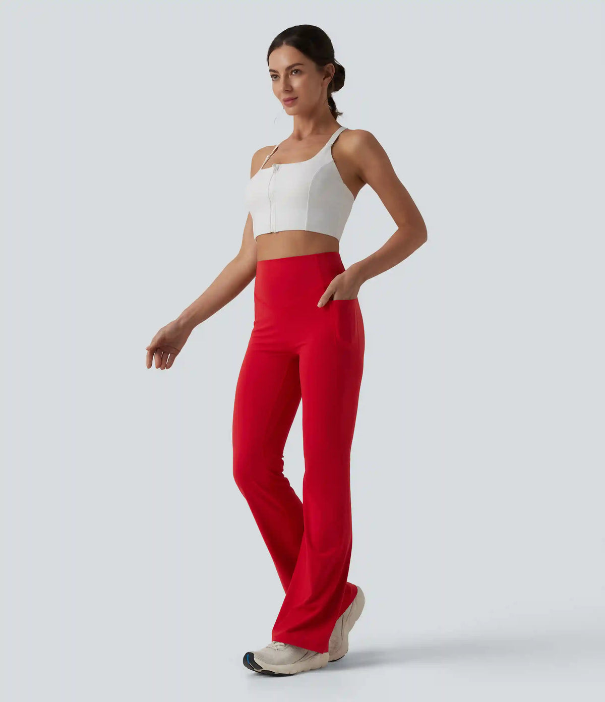 Halara UltraSculpt™ High Waisted Tummy Control Butt Lifting Scrunch Shaping Yoga Bootcut Leggings with Pockets