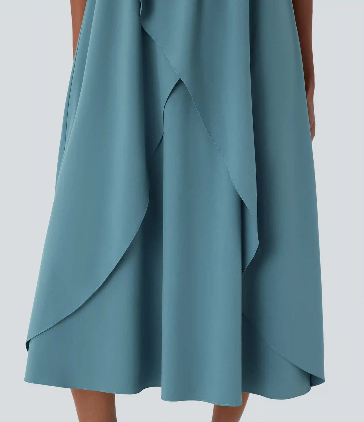 Breezeful™ V Neck Sleeveless Layered Flowy Quick Dry Midi Casual Dress