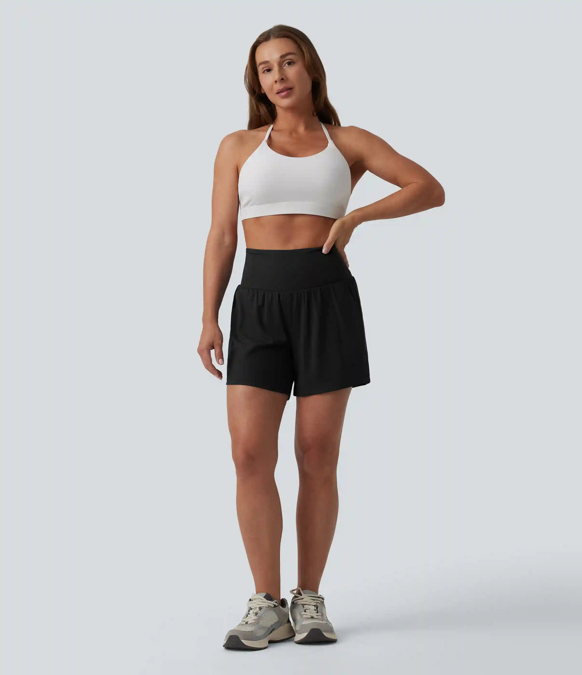 Softlyzero™ Airy High Waisted Tummy Control 2-in-1 InstantCool Yoga Shorts 5'' with Pockets