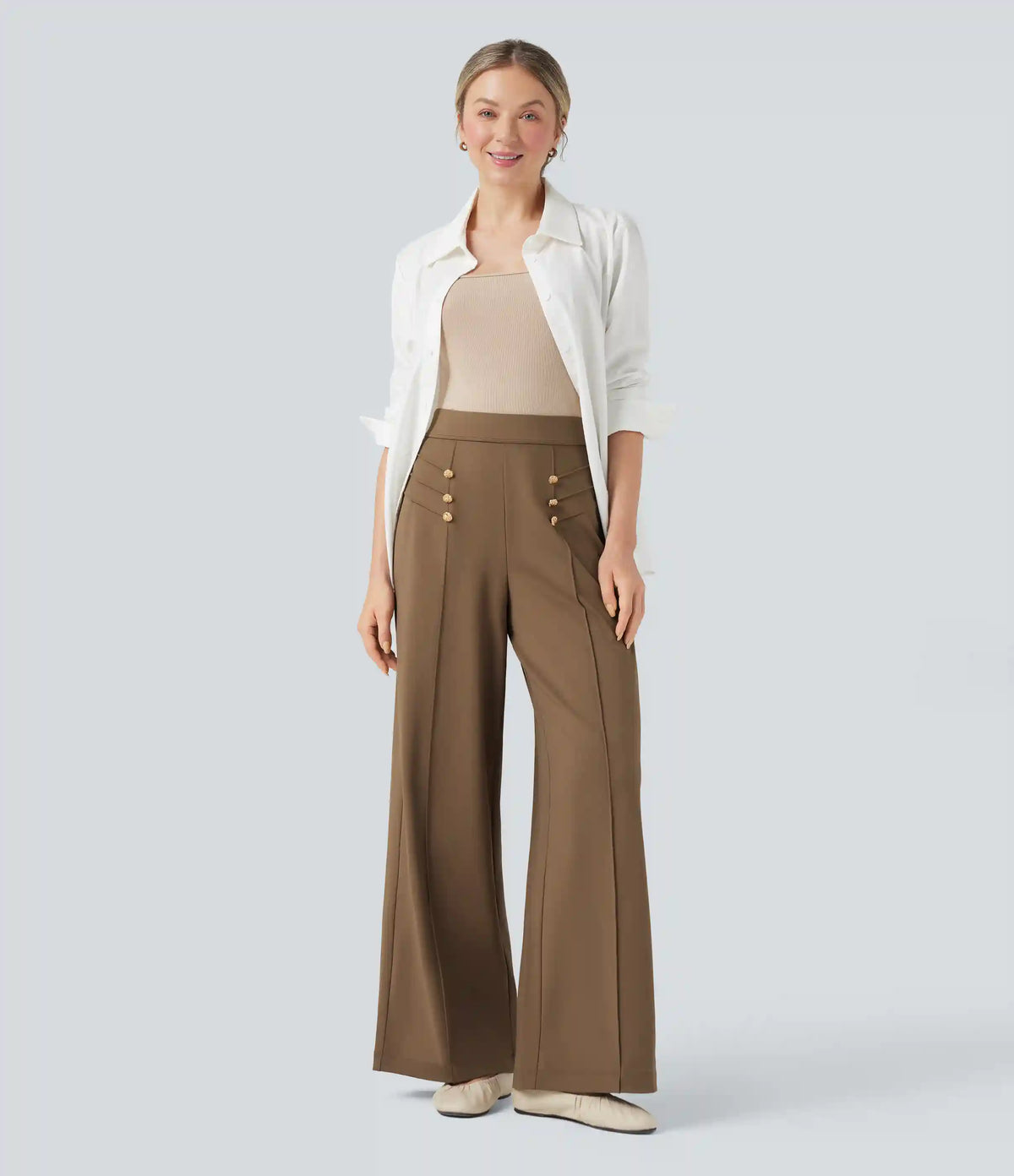 Halara Flex™ DayStretch High Waisted Work Baggy Pants with Pockets