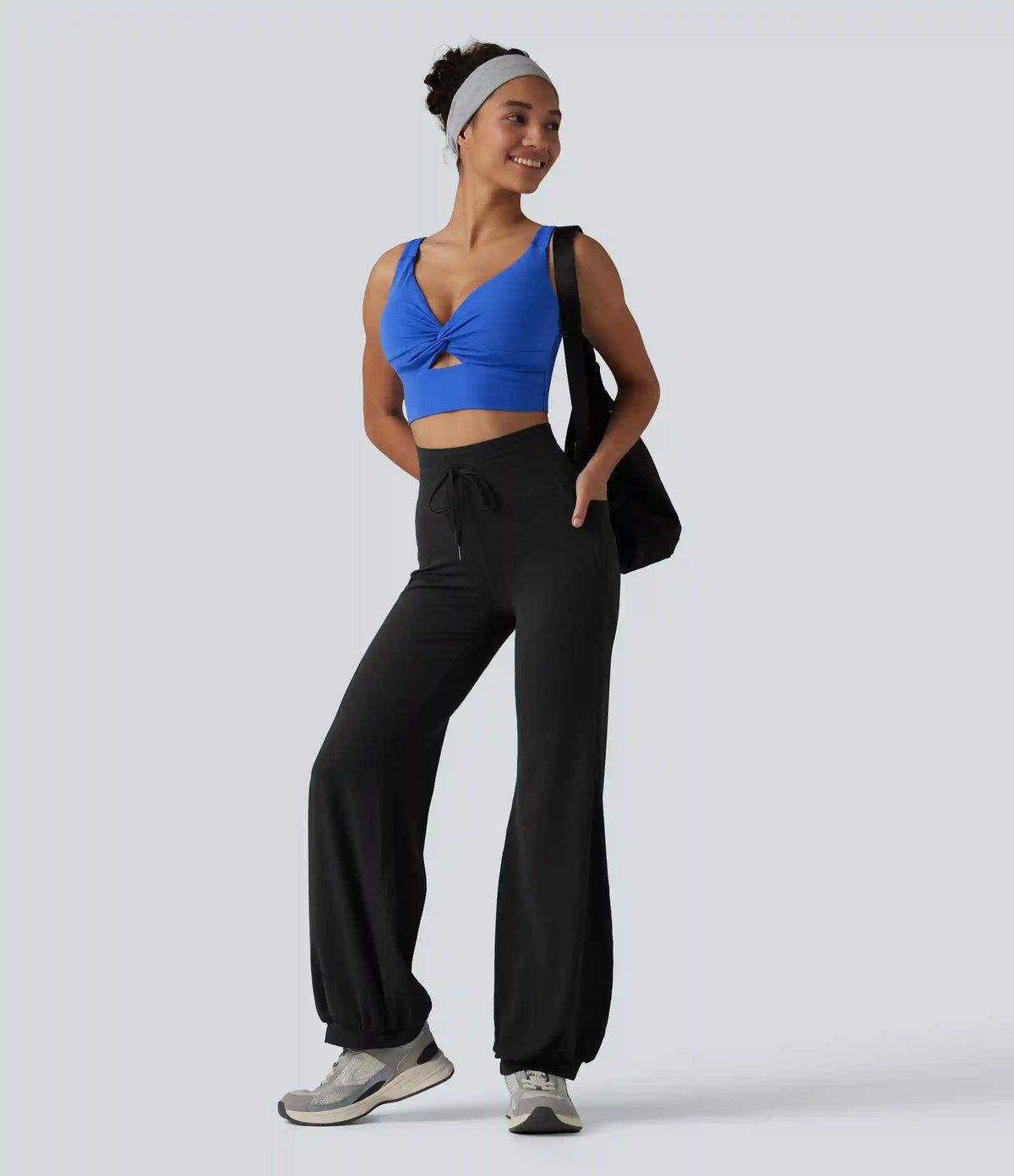 SoftlyZero™ High Waisted Drawstring Dance Balloon Pants with Pockets