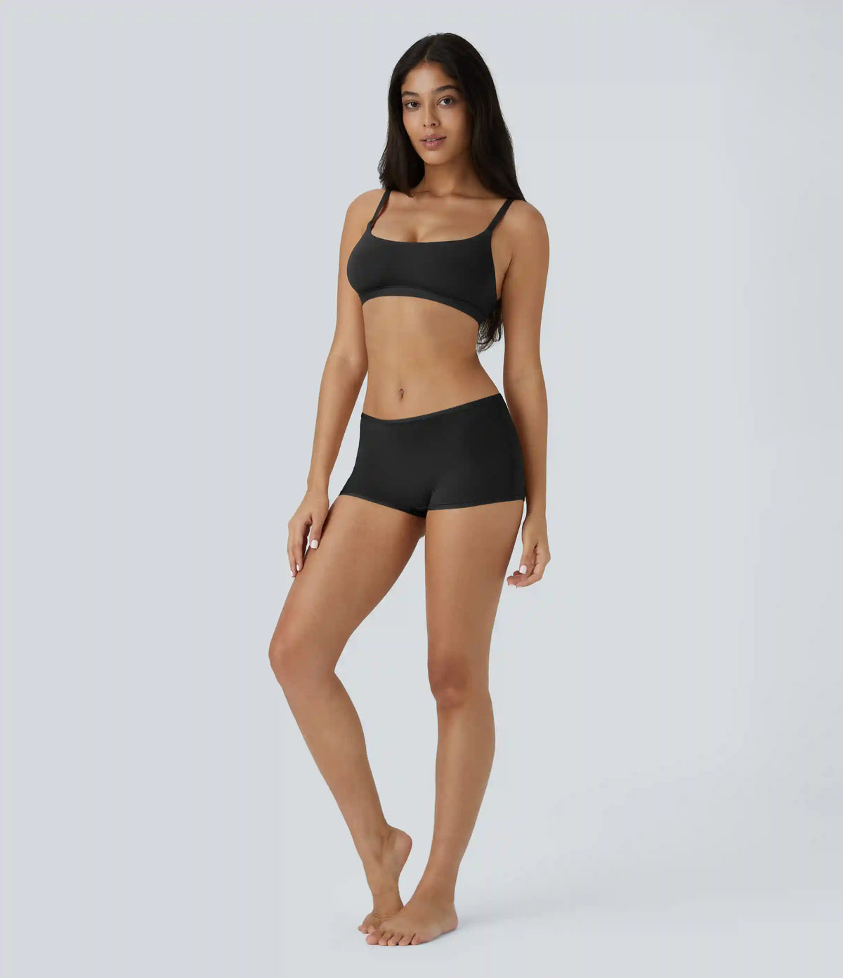 High Stretch Low Rise Solid Lounge Boy Shorts