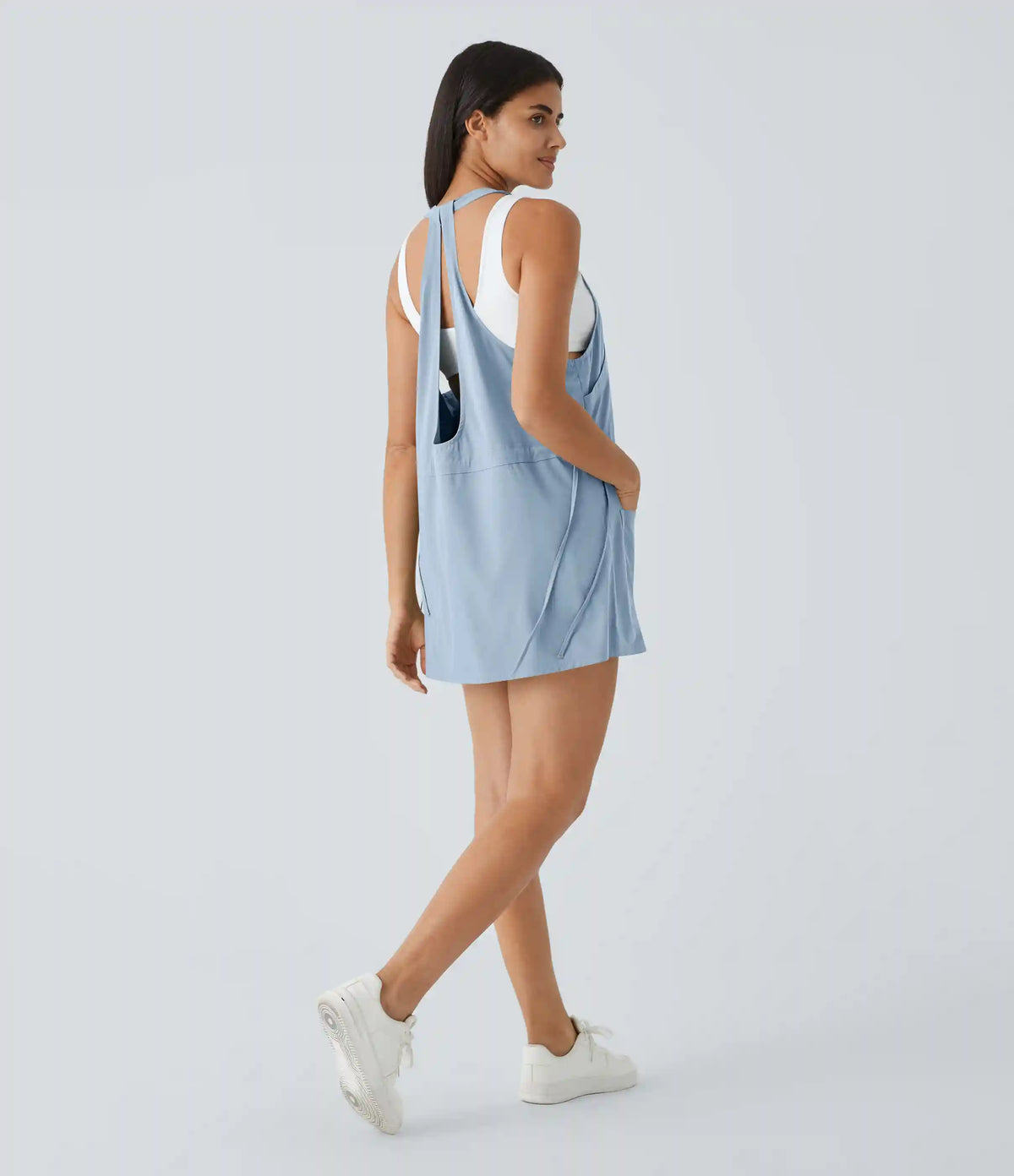 Breezeful™ Pockets Drawstring 2-Piece Quick Dry Mini Hiking Active Dress