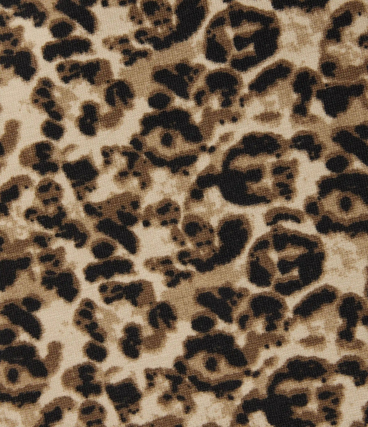 Round Neck Leopard Print Long Sleeve Ruched Casual Top