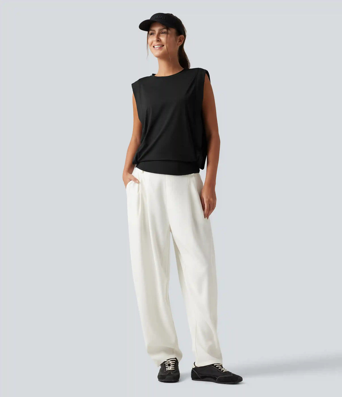 Round Neck Sleeveless InstantCool Work Sports Top-UPF50+