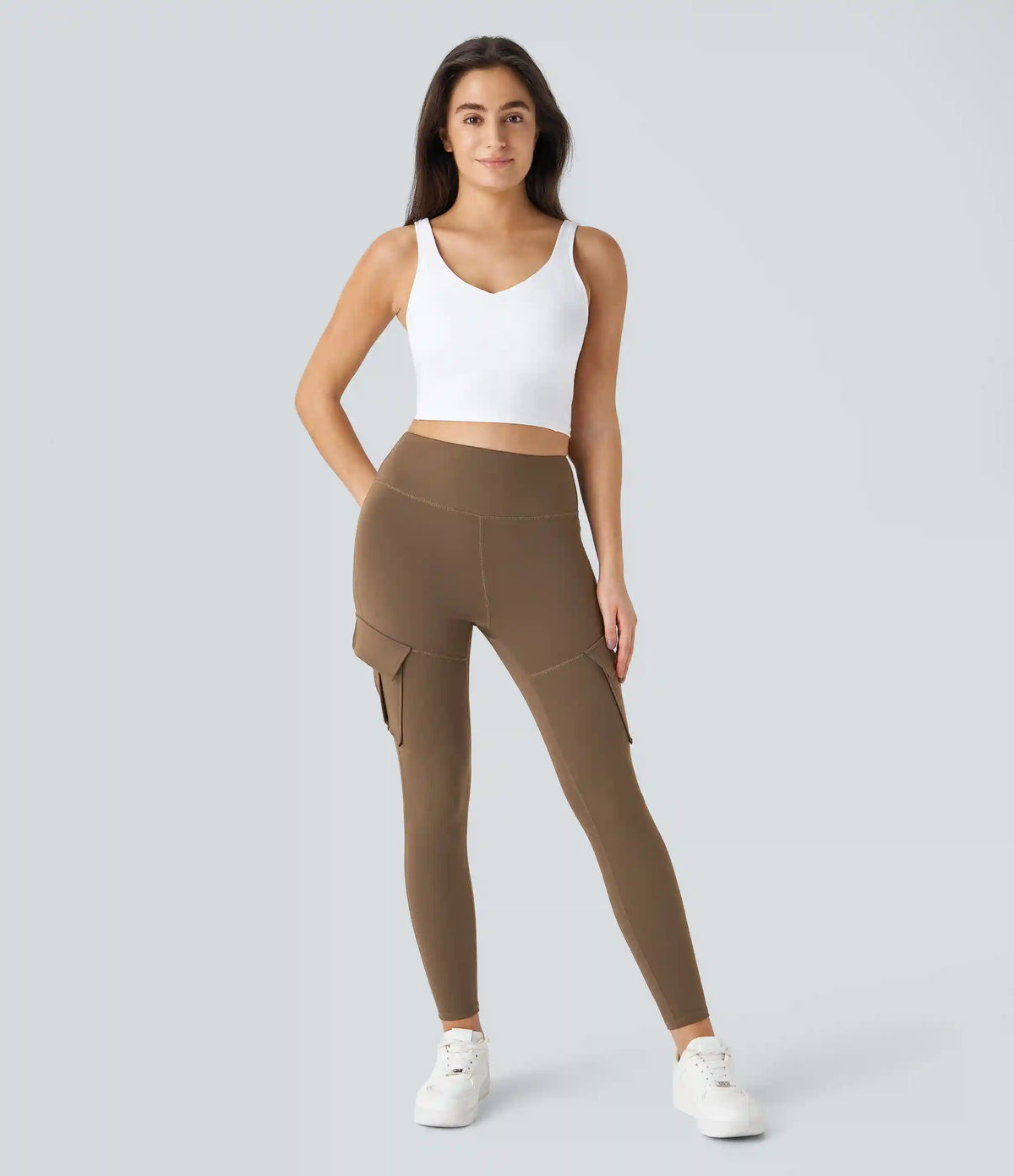 DayStretch High Waisted Cargo Pocket Skinny Yoga Leggings