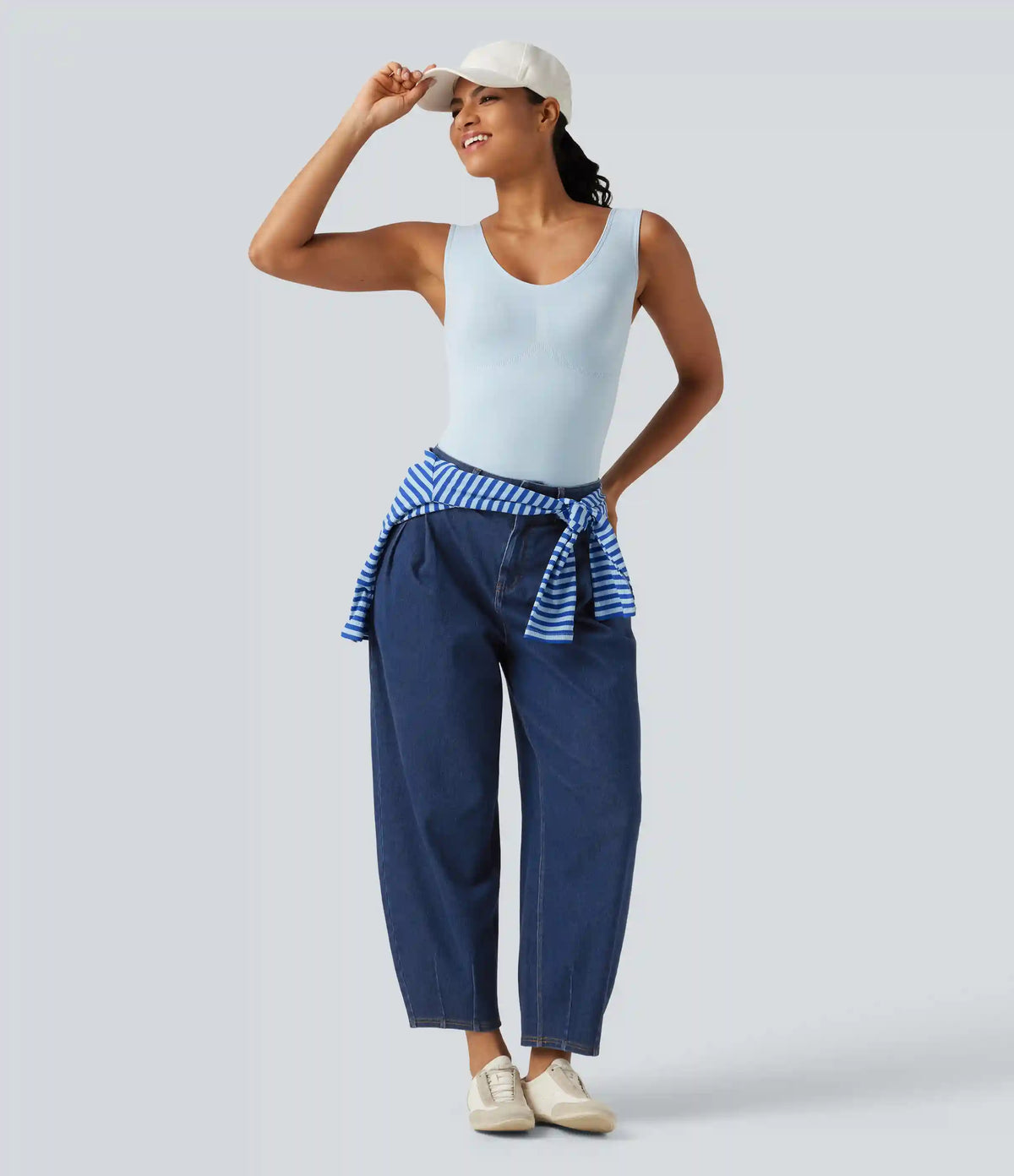 Halara Flex™ High Waisted Barrel Leg Casual Jeans with Pockets