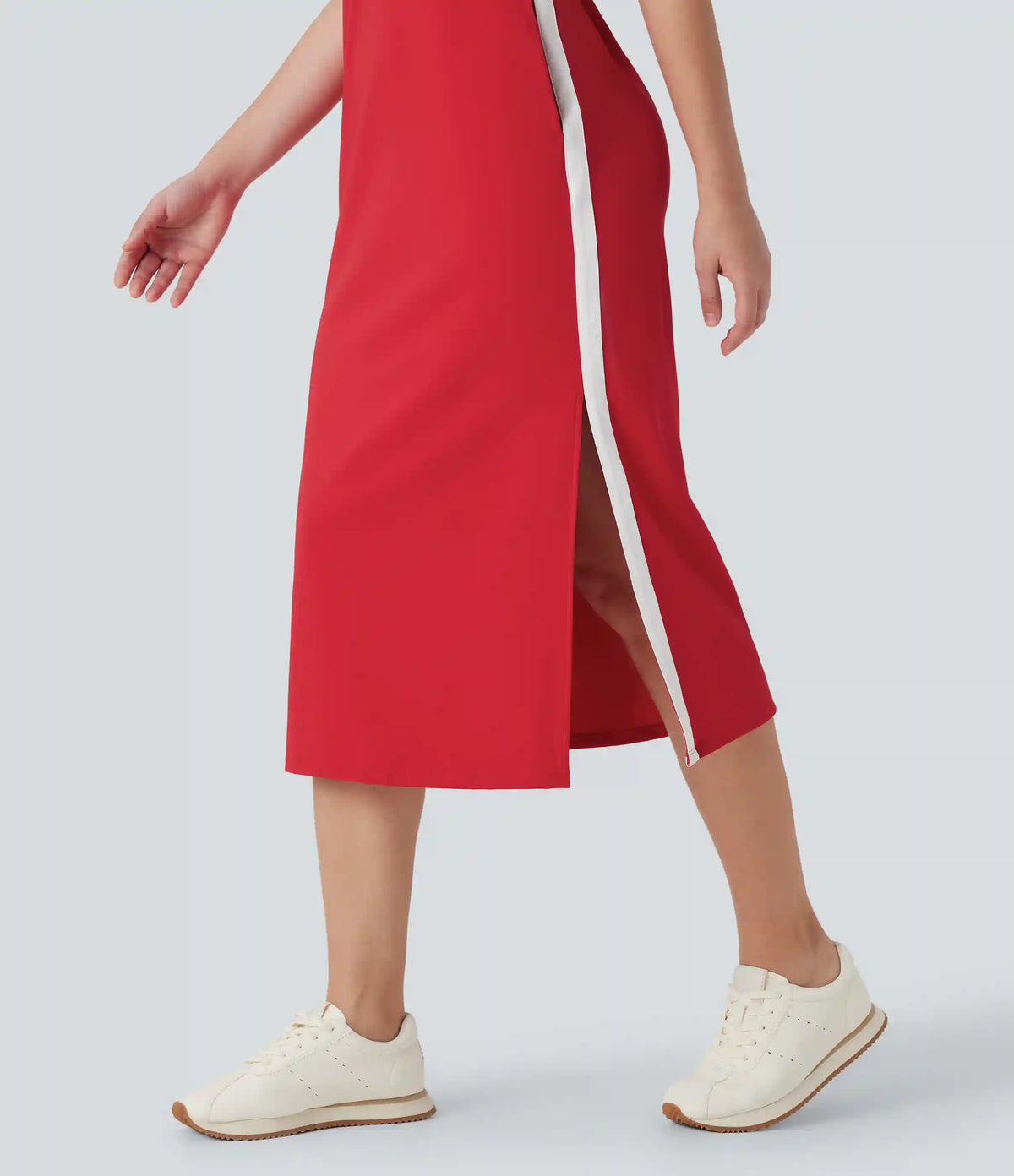 SoftlyZero™ Airy Color Block Hem Cool Touch Workout Active Tank Dress with Pockets