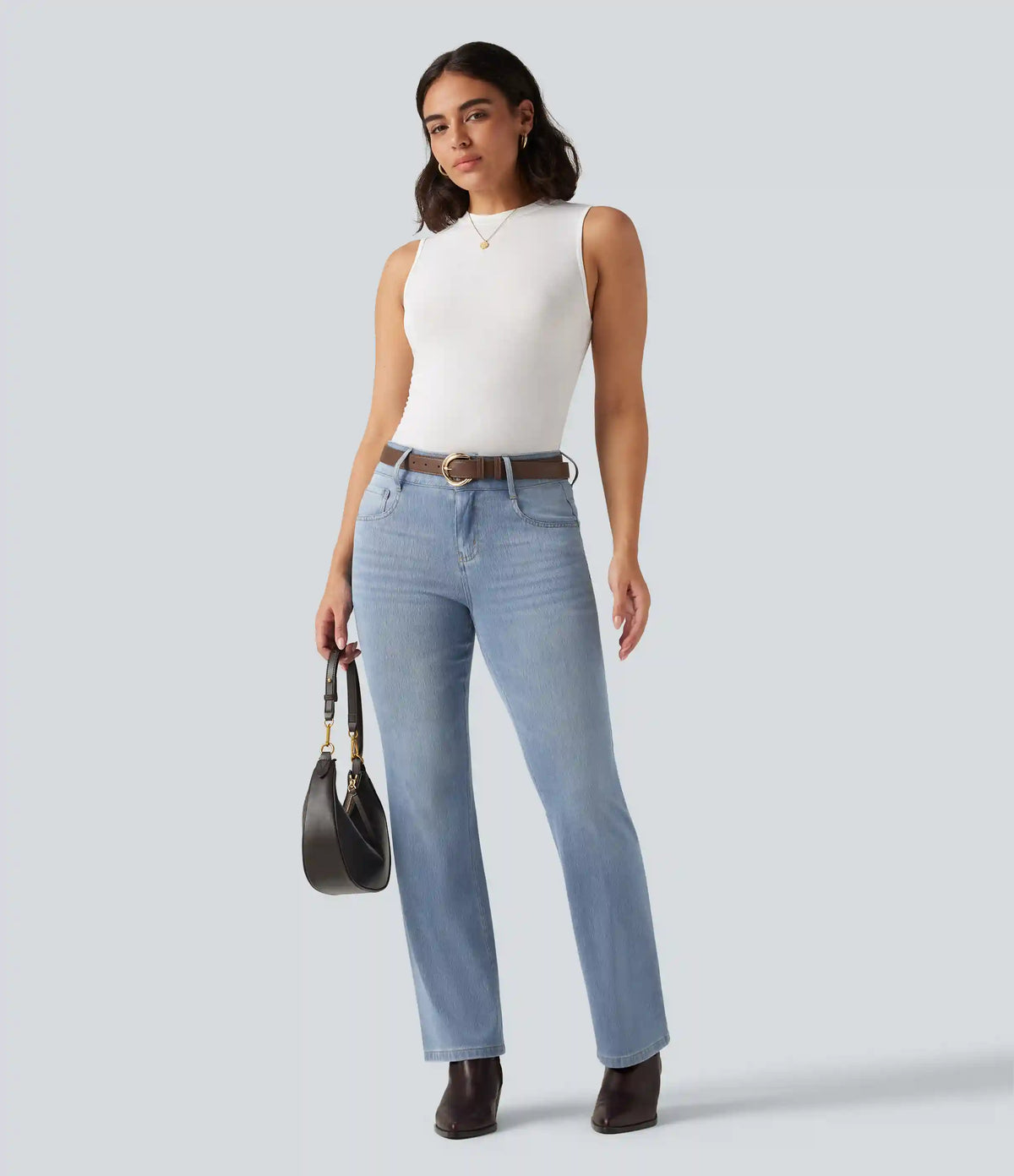 Halara Flex™ Mid Rise Bootcut Casual Jeans with Pockets
