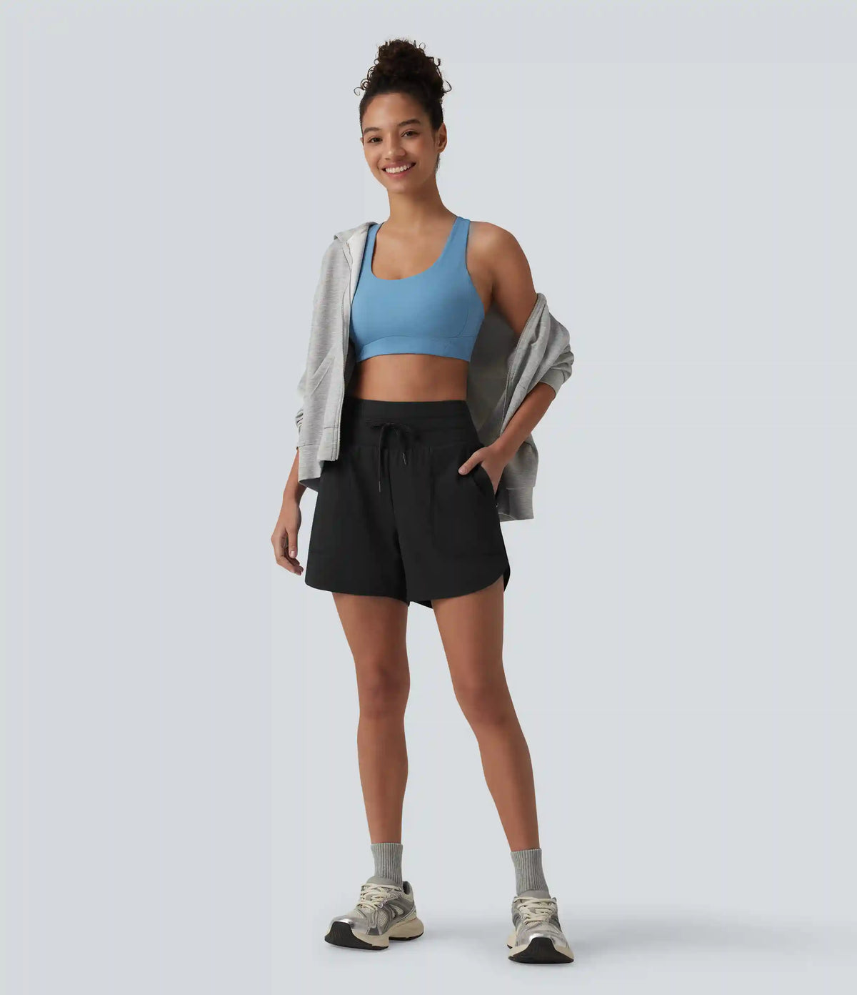SoftlyZero™ Airy High Waisted Drawstring 2-in-1 InstantCool Running Shorts with Pockets