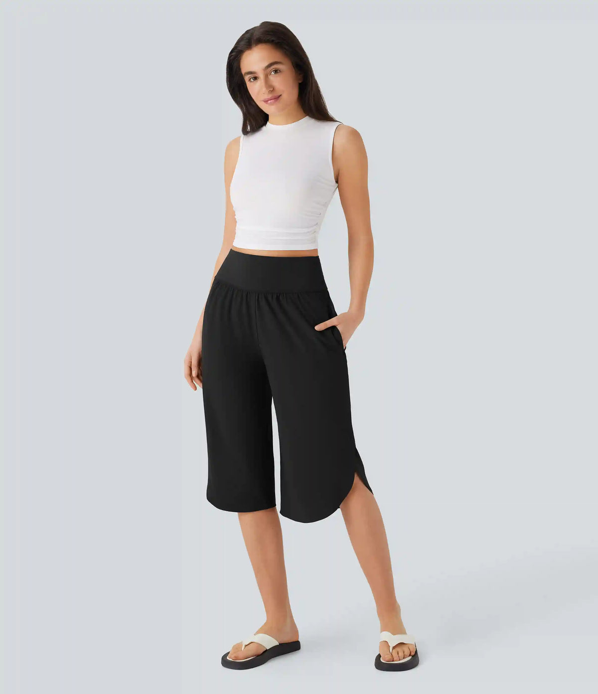 Breezeful™ High Waisted Tummy Control Quick Dry Casual Pants with Pockets