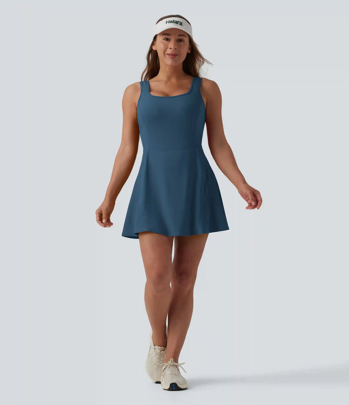 SoftlyZero™ Airy U Neck 2-in-1 Pocket Mini Cool Touch Dance Active Dress DD-F Cups-Easy Peezy