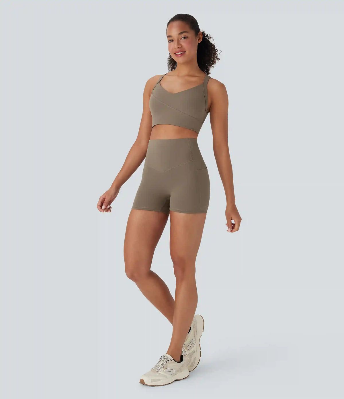 Halara UltraSculpt™ High Waisted Butt Lifting Tummy Control Pocket Shaping Training Biker Shorts 3''