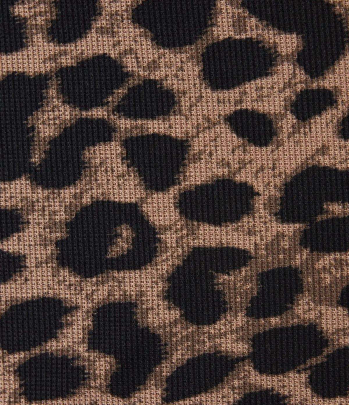 High Waisted Leopard Print Waffle Mini Casual Skort