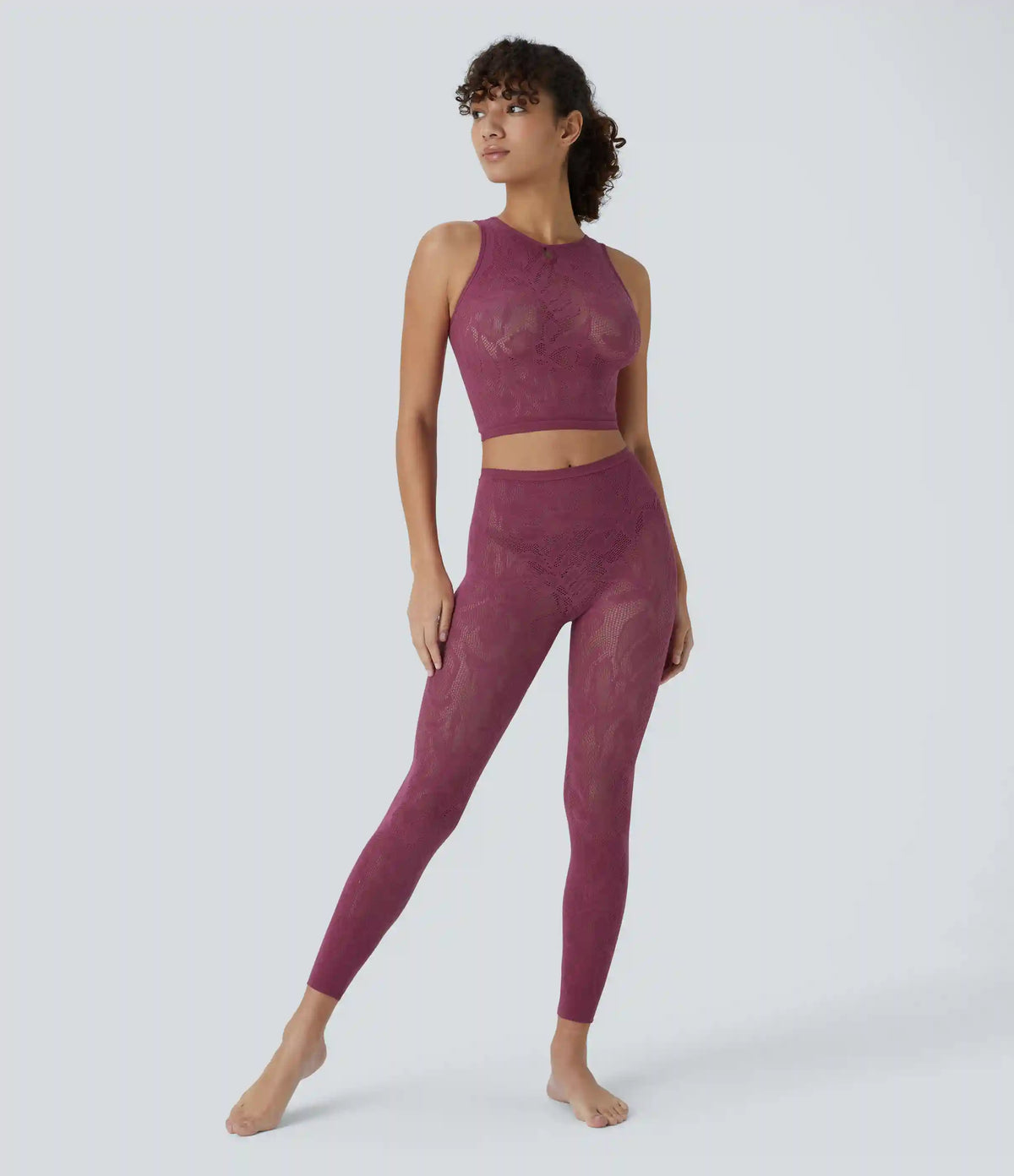 OneForm Seamless Flow Cut Out Cropped Casual Tank Top
