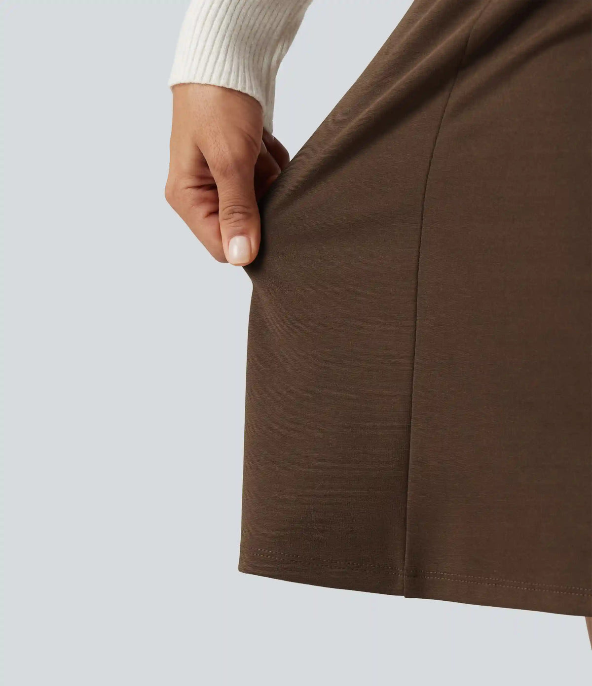 High Waisted A-Line Mini Work Skirt