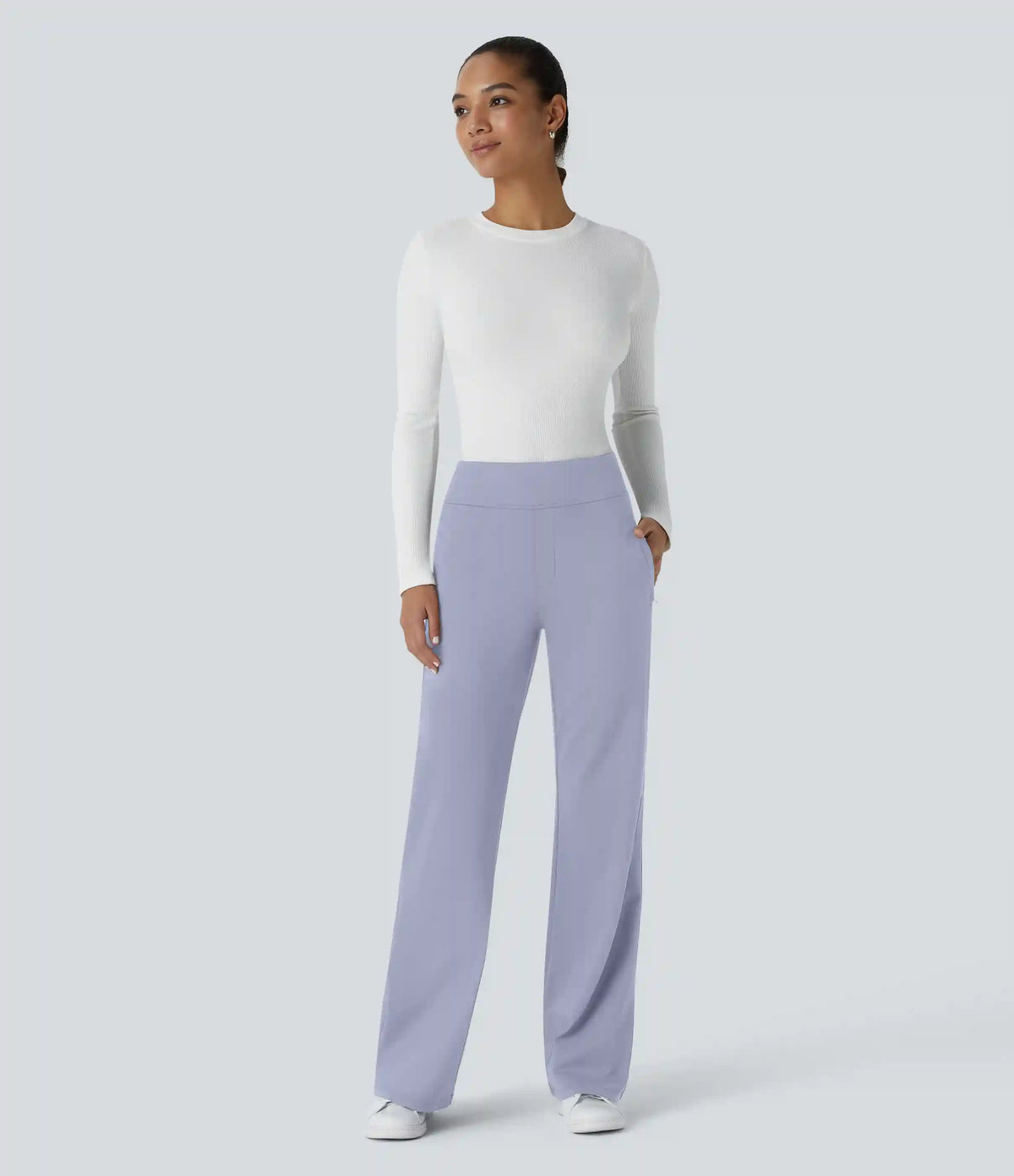 Halara Flex™ DayStretch Mid Rise Side Zipper Pocket Work Flare Pants