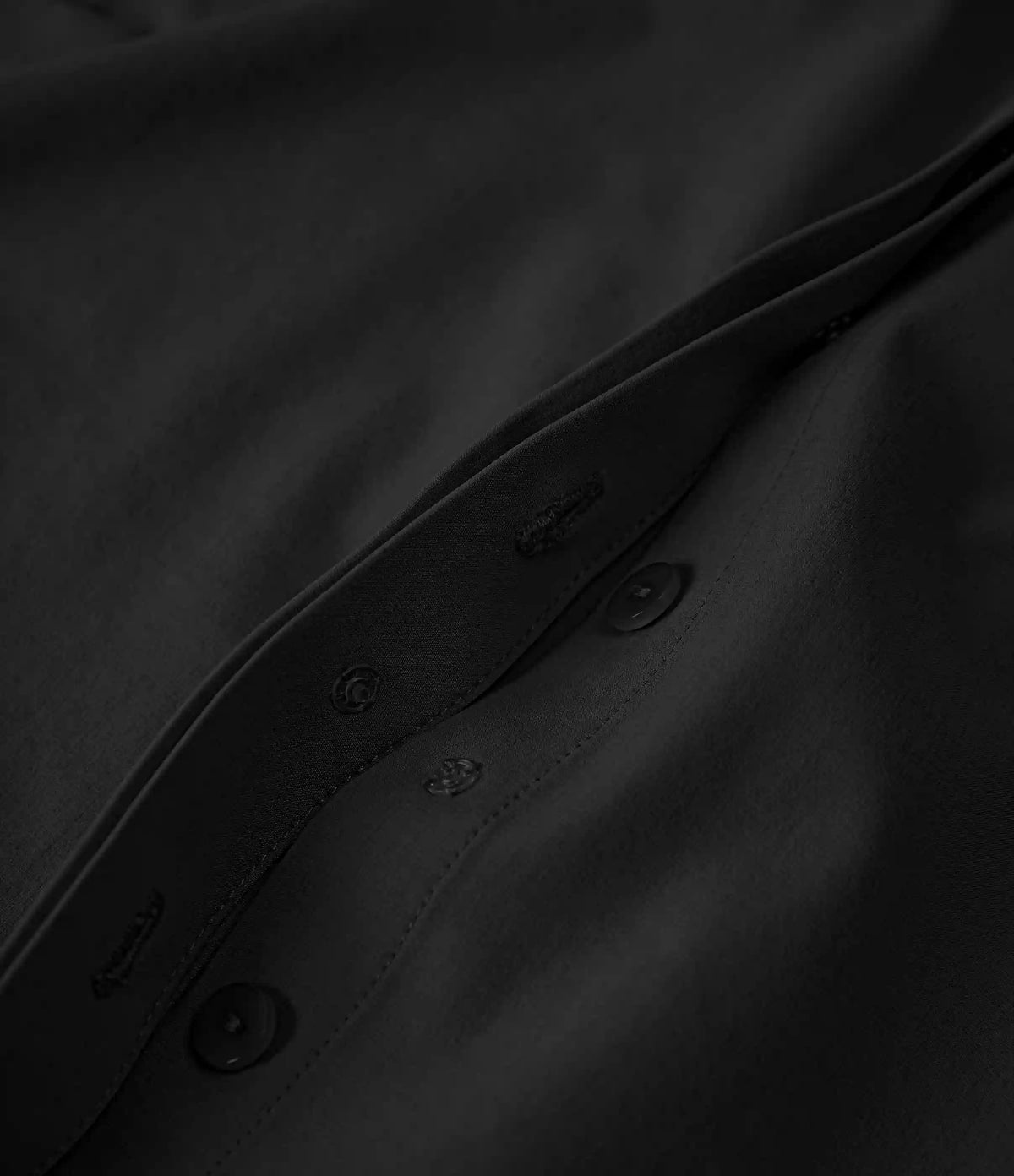 Collared Long Sleeve Curved Hem Work Shirt