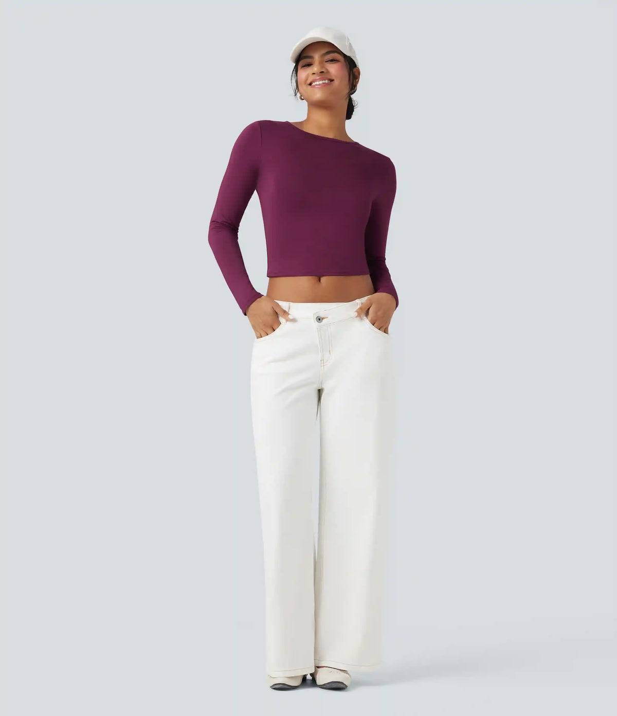 Round Neck Long Sleeve Casual T-Shirt