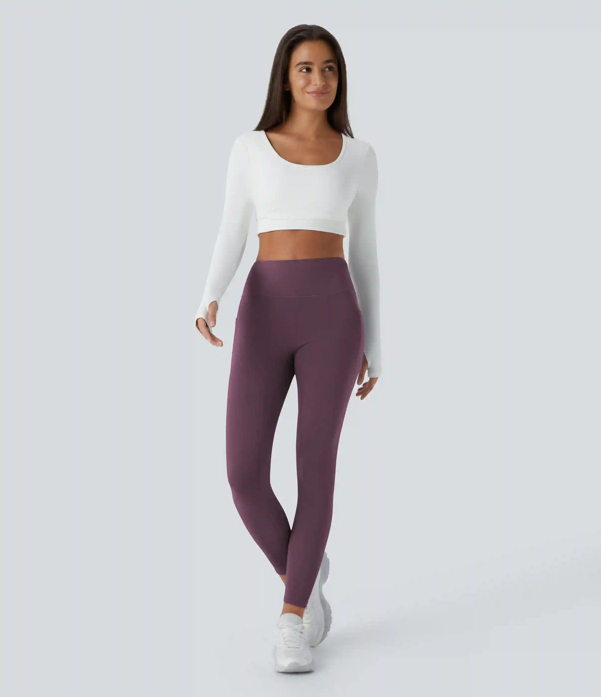SoftlyZero™ Plush Thermal High Waisted Pocket Skinny 7/8 Yoga Leggings