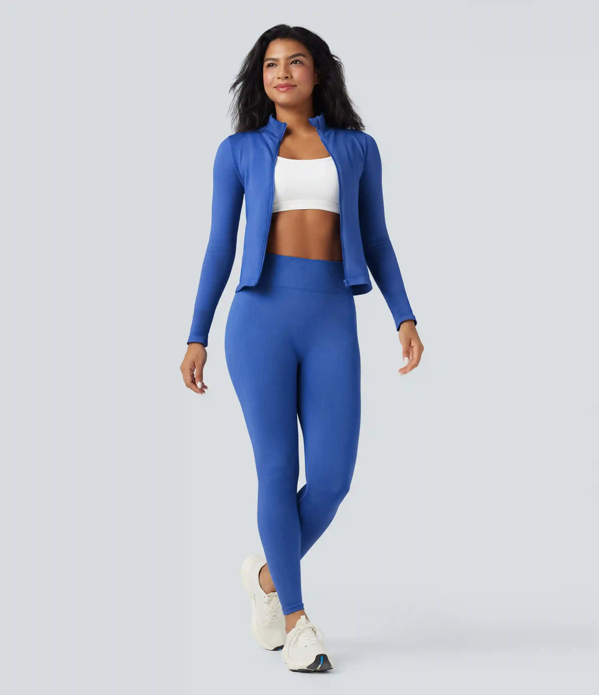 OneForm Seamless Flow Stand Collar Long Sleeve Thumb Hole Yoga Jacket