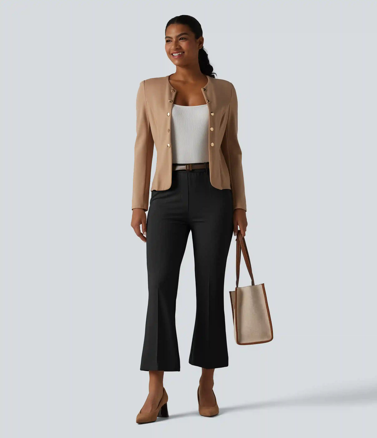 Halara Flex™ Mid Rise Work Bootcut Pants with Pockets