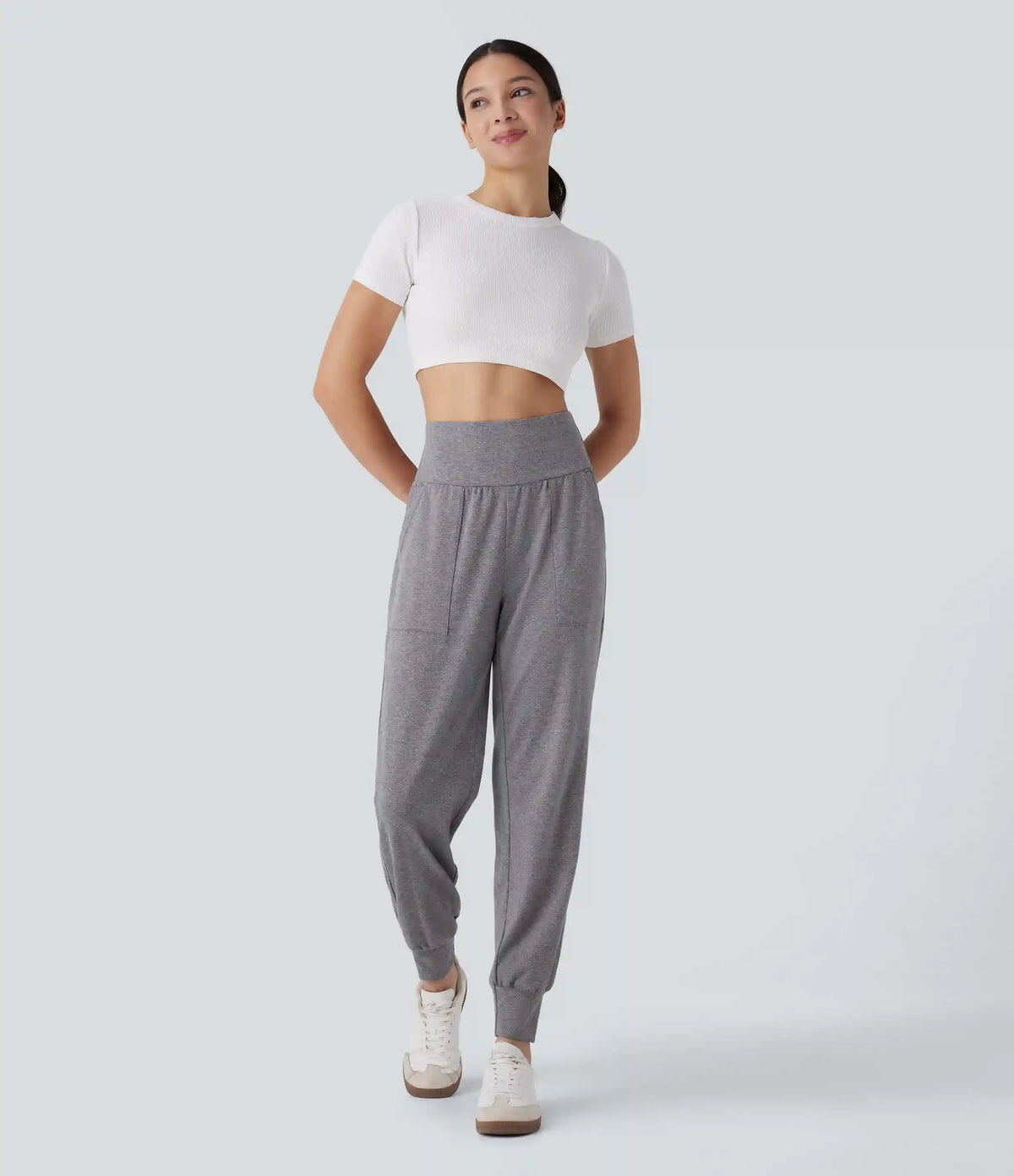High Waisted Pocket Casual Joggers