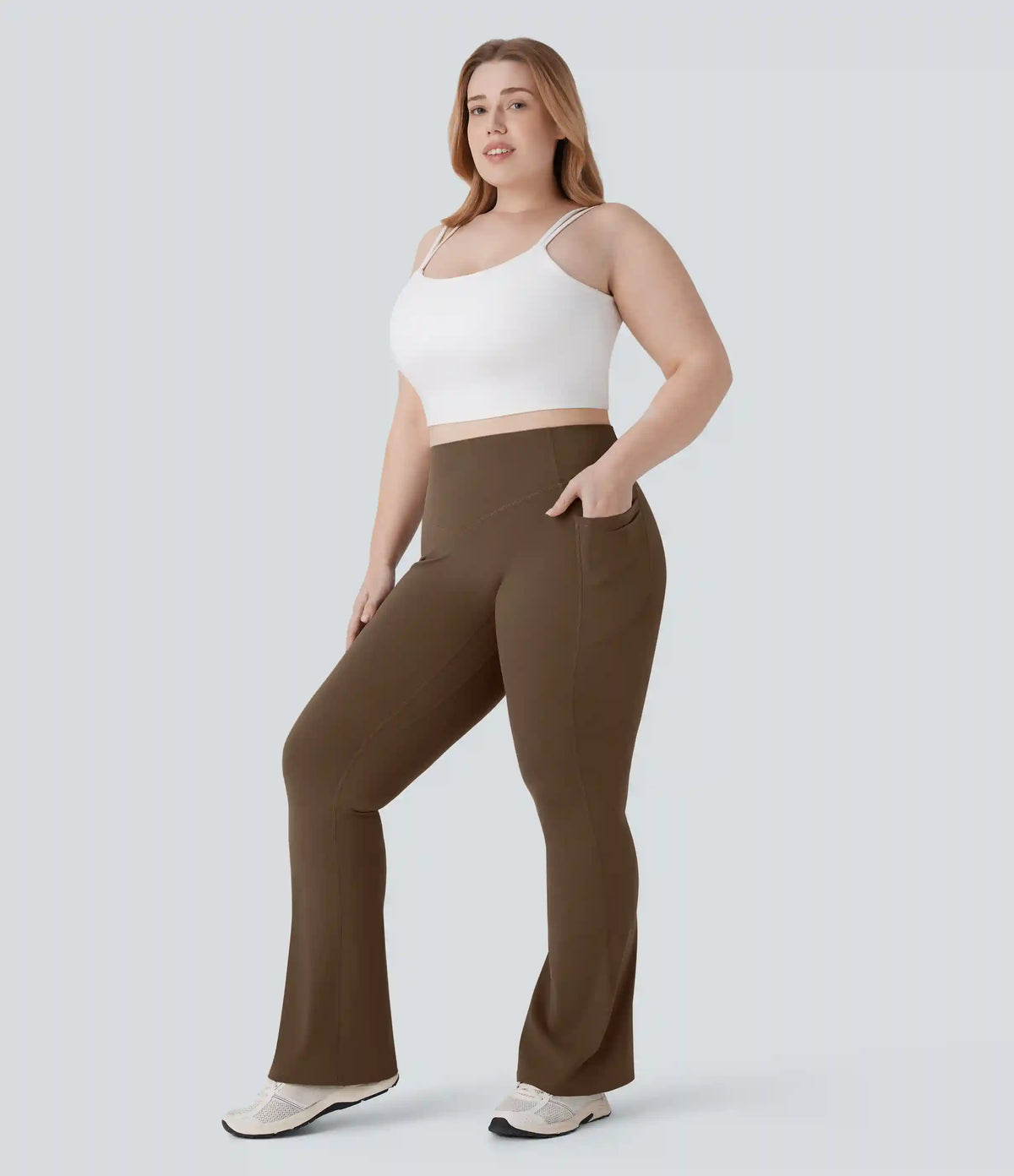 Halara UltraSculpt™ High Waisted Scrunch Butt Lifting Tummy Control Pocket Shaping Yoga Bootcut Plus Size Leggings