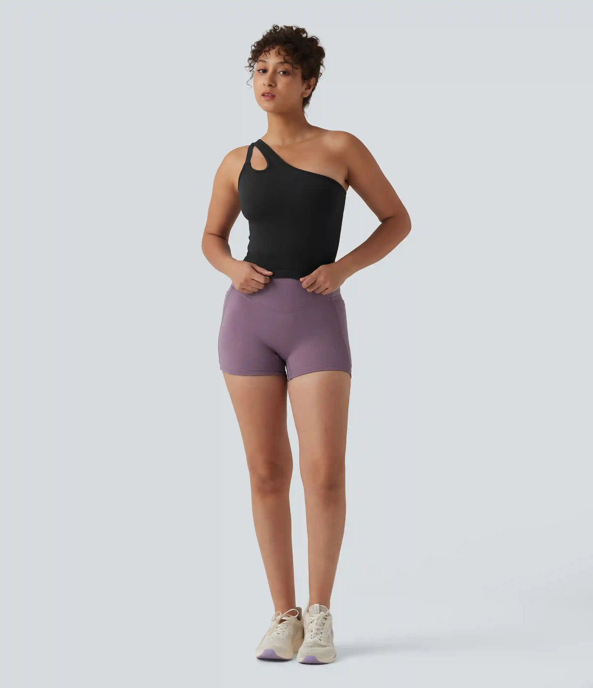 OneForm Seamless Flow One Shoulder Built-in Bra Yoga Tank Top