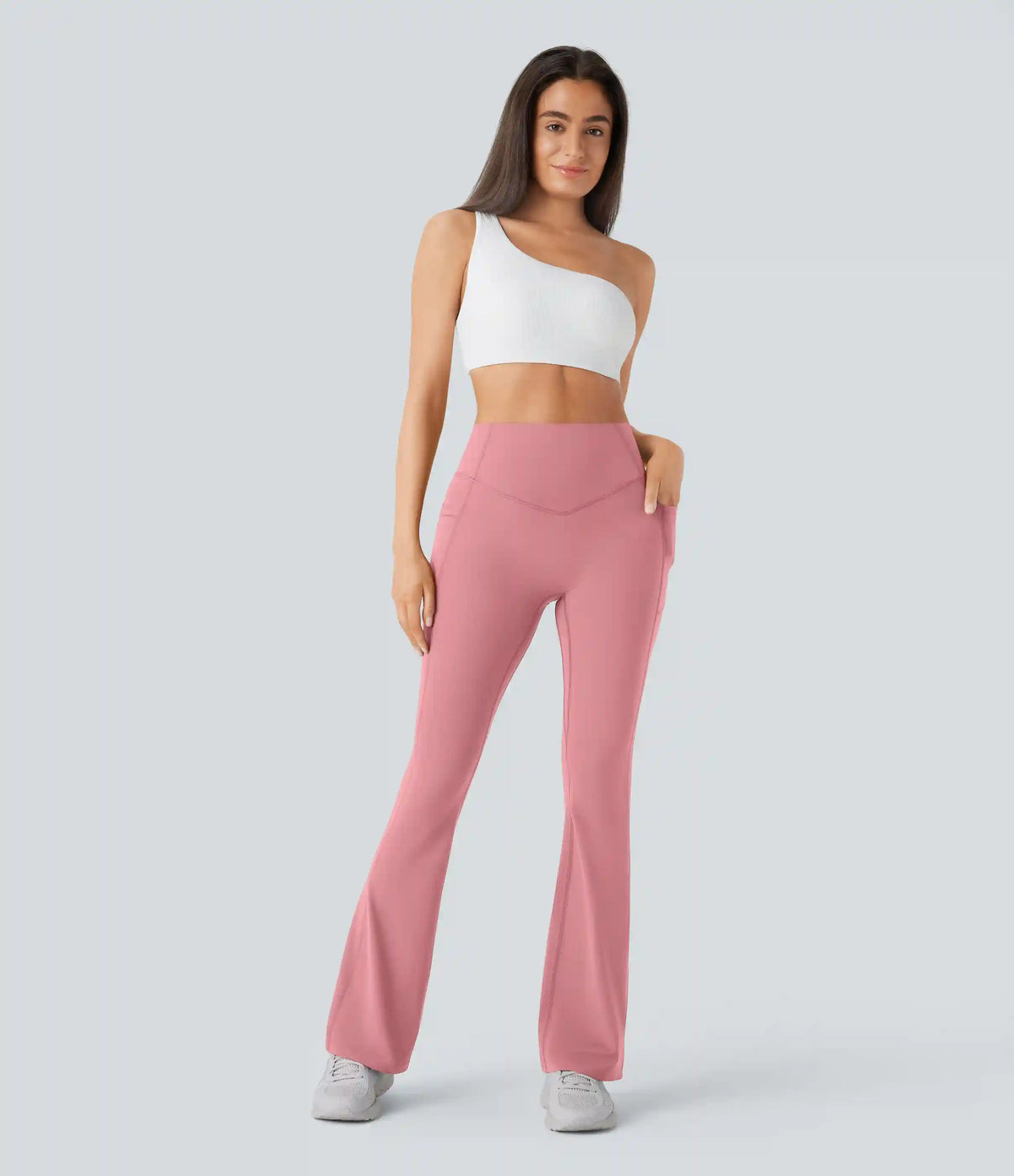 Halara UltraSculpt™ High Waisted Scrunch Butt Lifting Tummy Control Pocket Shaping Yoga Bootcut Leggings
