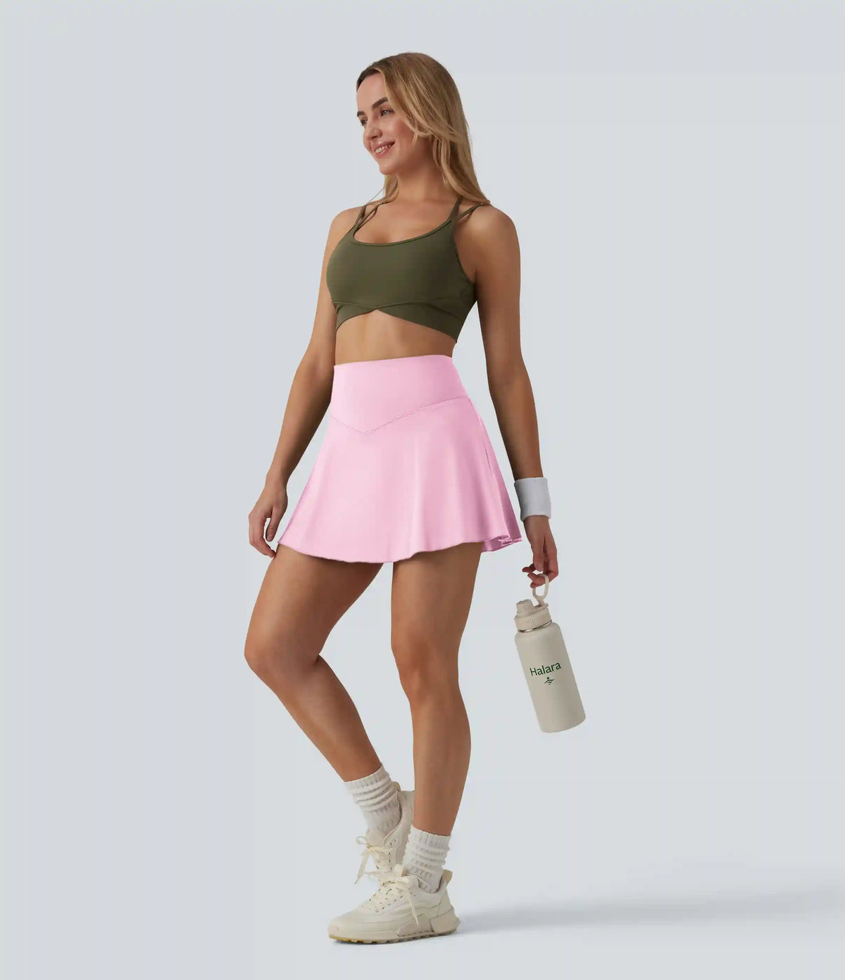 Softlyzero™ Airy High Waisted Tummy Control 2-in-1 InstantCool Mini Tennis Skirt with Pockets