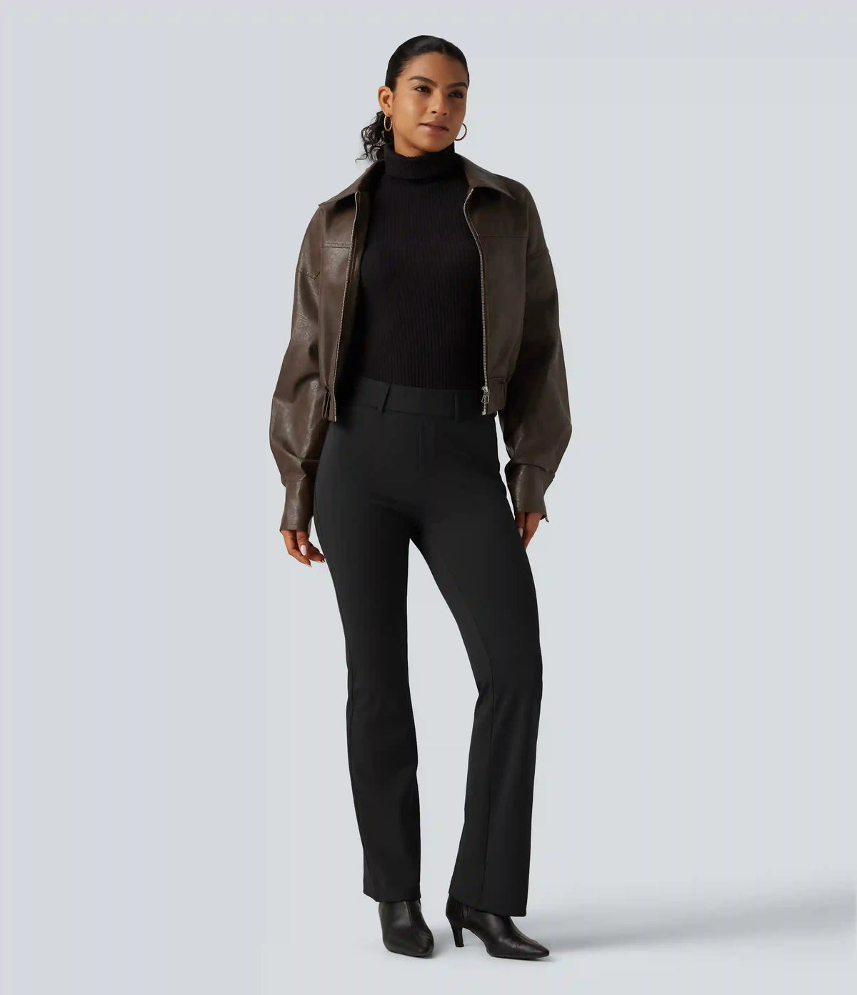Halara Flex™ DayStretch Wrinkle Recovery Mid Rise Bootcut Work Pants with Pockets