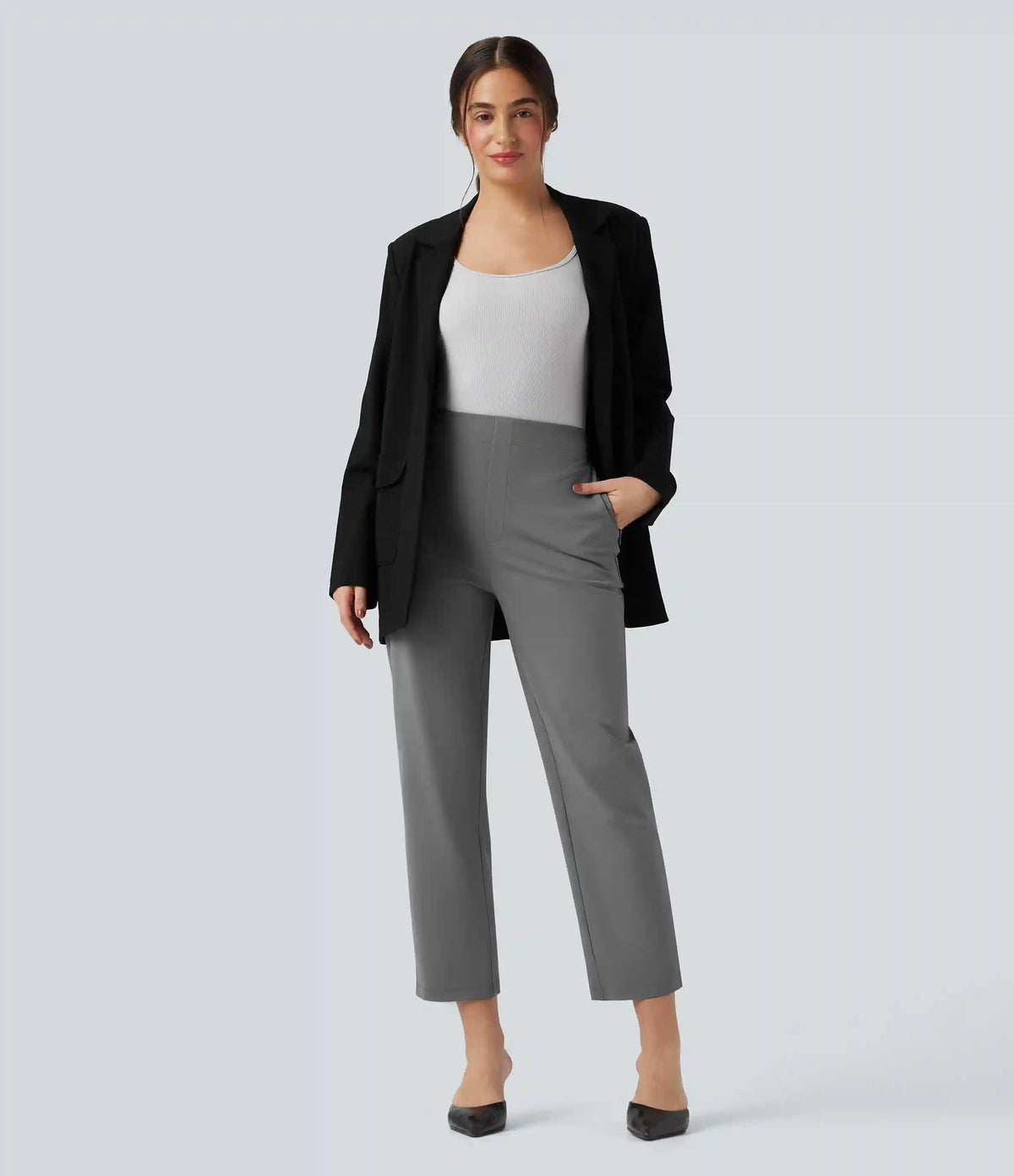 Halara Flex™ High-waisted Work Straight-leg 7/8 Pants with Pockets
