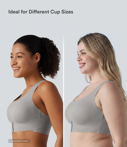 U Neck Crisscross Casual Bralette with Built-in Bra for B-DD Cups