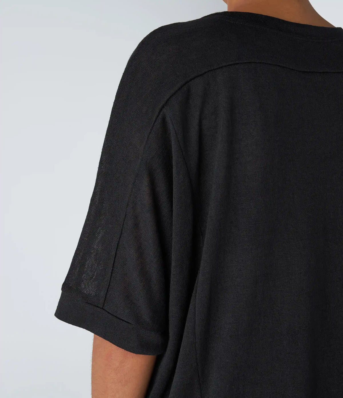 Asymmetric Hem Sheer Oversize Casual Top