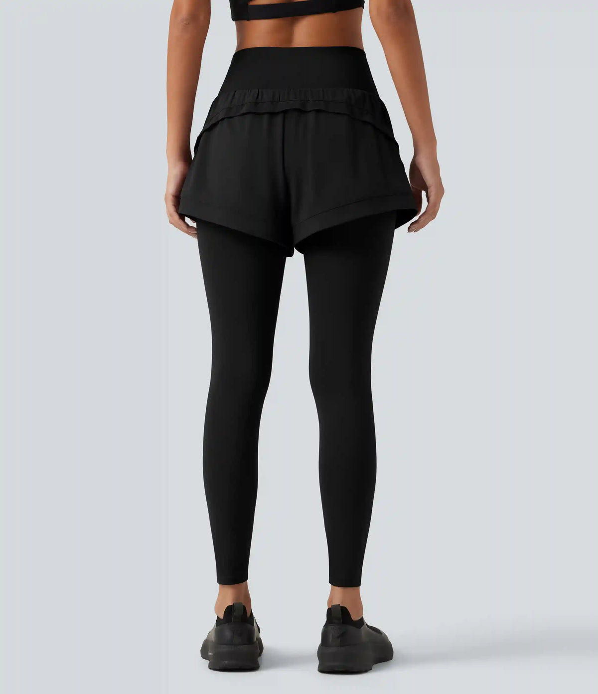 Breezeful™ High Waisted Tummy Control 2-in-1 Quick Dry Running Pants with Pockets