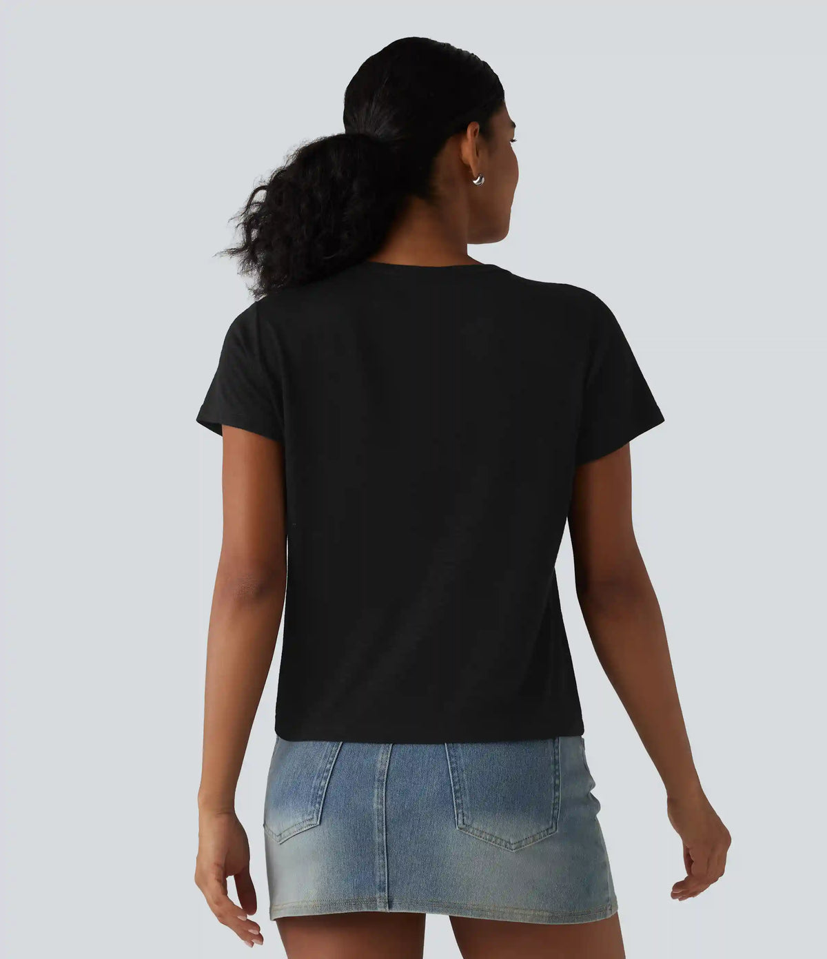 Round Neck Short Sleeve Casual T-Shirt