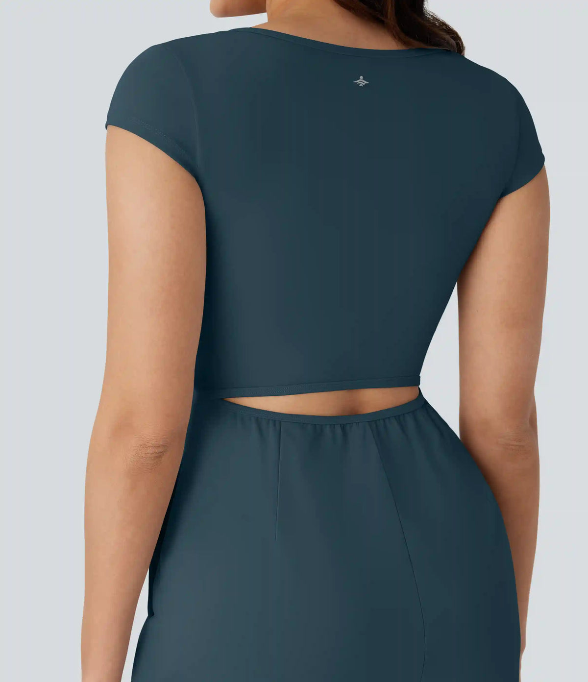 SoftlyZero™ Airy U Neck Cap Sleeve Pocket Cool Touch Yoga Romper-Easy Peezy