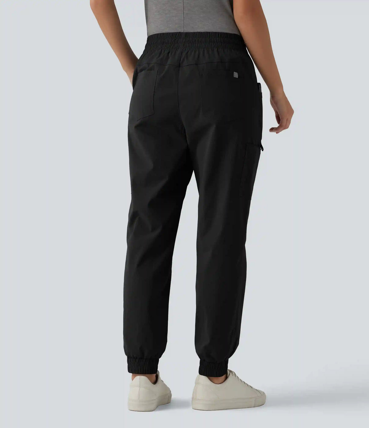Mid Rise Drawstring Casual Cargo Joggers with Pockets
