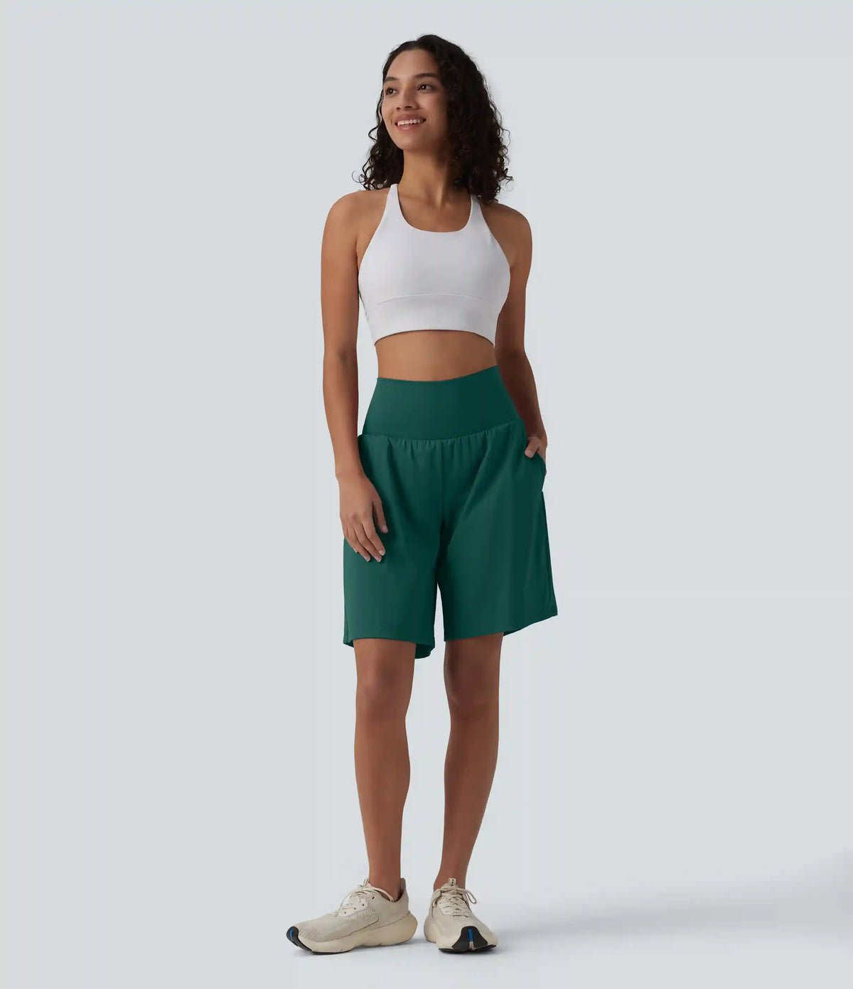 SoftlyZero™ Airy Super High Waisted 2-in-1 InstantCool Yoga Shorts 9" with Pockets