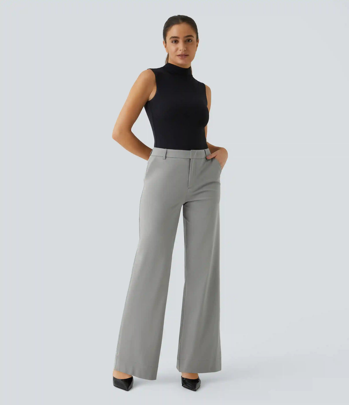 Halara Flex™ Mid Rise Pocket Straight Leg Work Pants