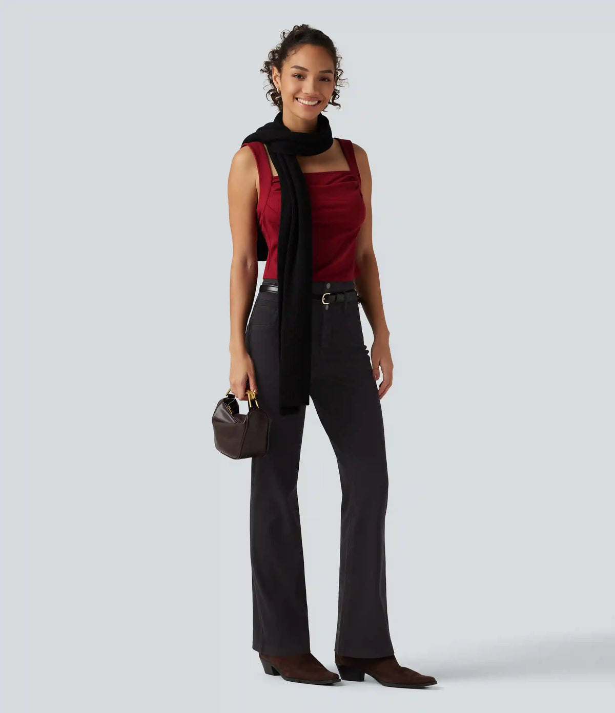 Halara Flex™ Mid Rise Tummy Control Bootcut Casual Jeans with Pockets