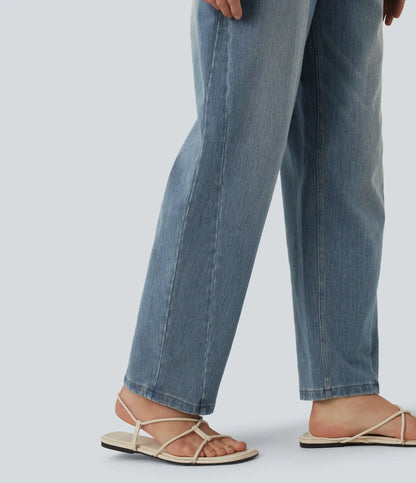Halara Flex™ Low Rise Barrel Leg Casual Jeans with Pockets