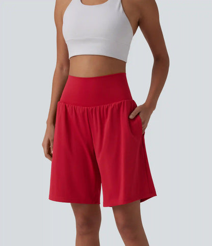 SoftlyZero™ Airy Super High Waisted 2-in-1 InstantCool Yoga Shorts 9" with Pockets